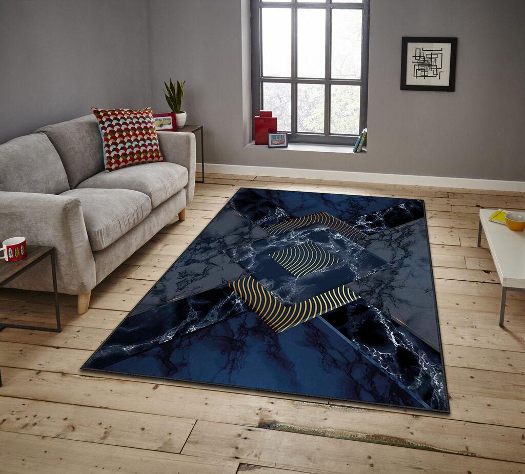 Conceptum Hypnose tepih Asr Crpt-128, pravougaoni, 80 x 140 cm, Teget