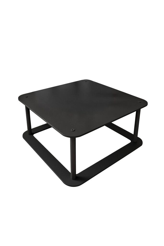 Hanah Home Club stol s rupom i kvadratnim otvorom, 70x38x70 cm, crni