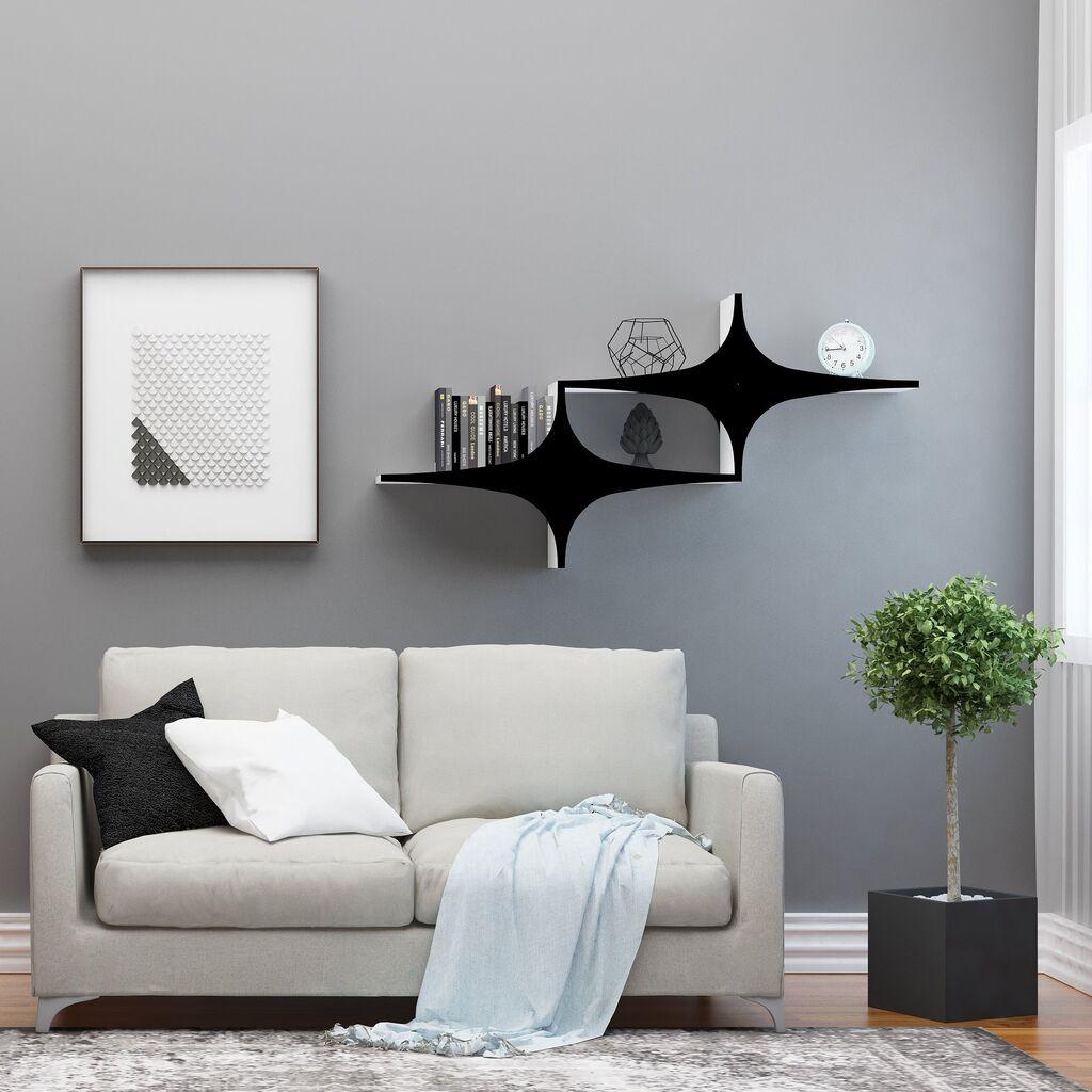 Hanah Home Zidna polica Susen 2, Crna