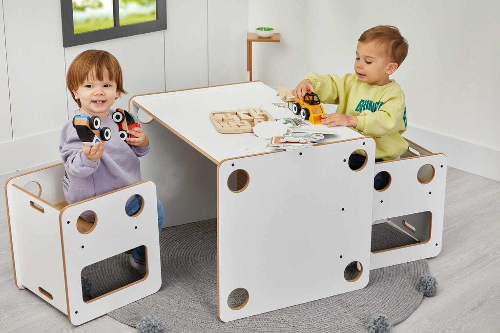 Hanah Home Dječiji set Sto i stolice, 70x54x51.5cm, Bijela