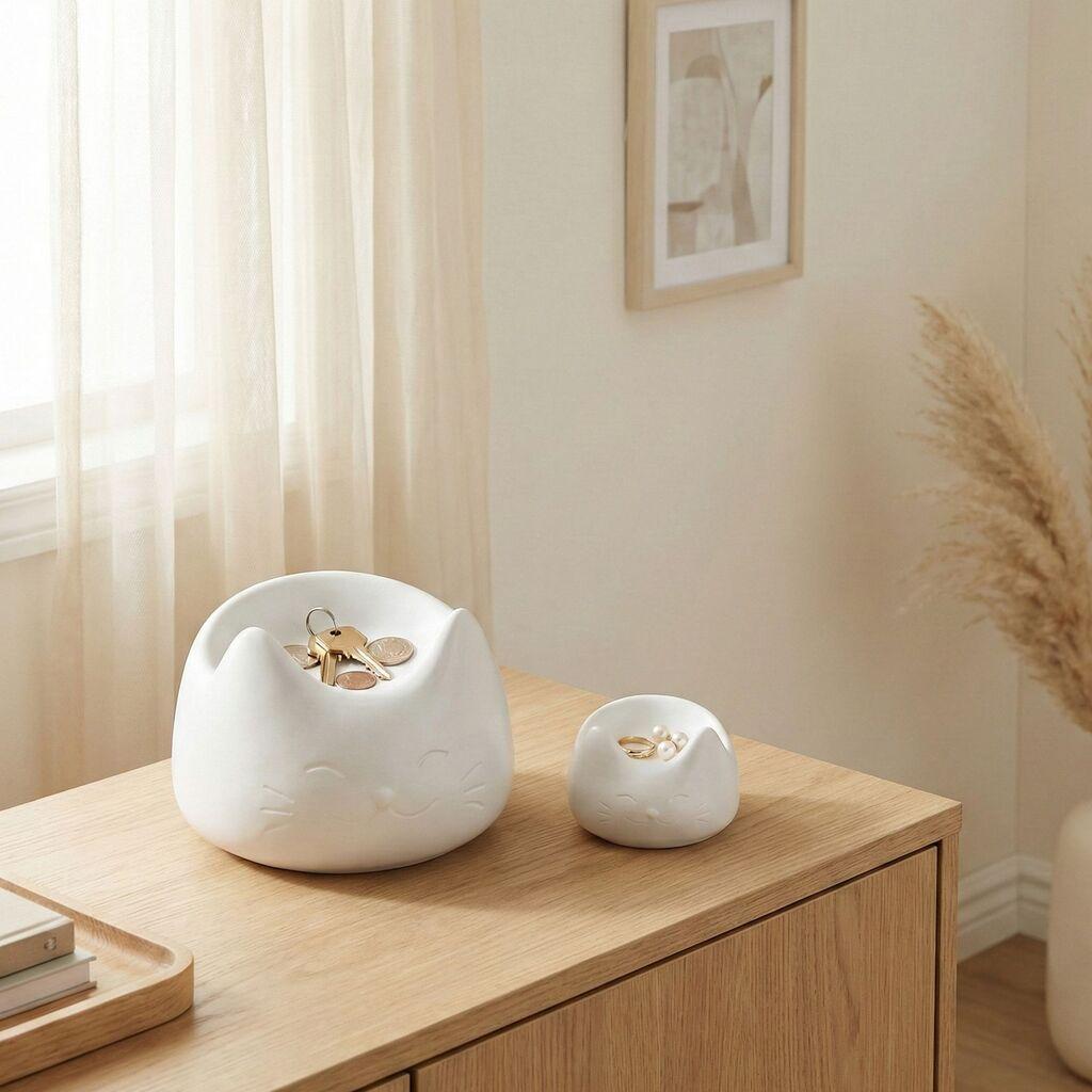 Aberto Design Set ukrasnih predmeta Kat. 2, 2 dijela, Bijela