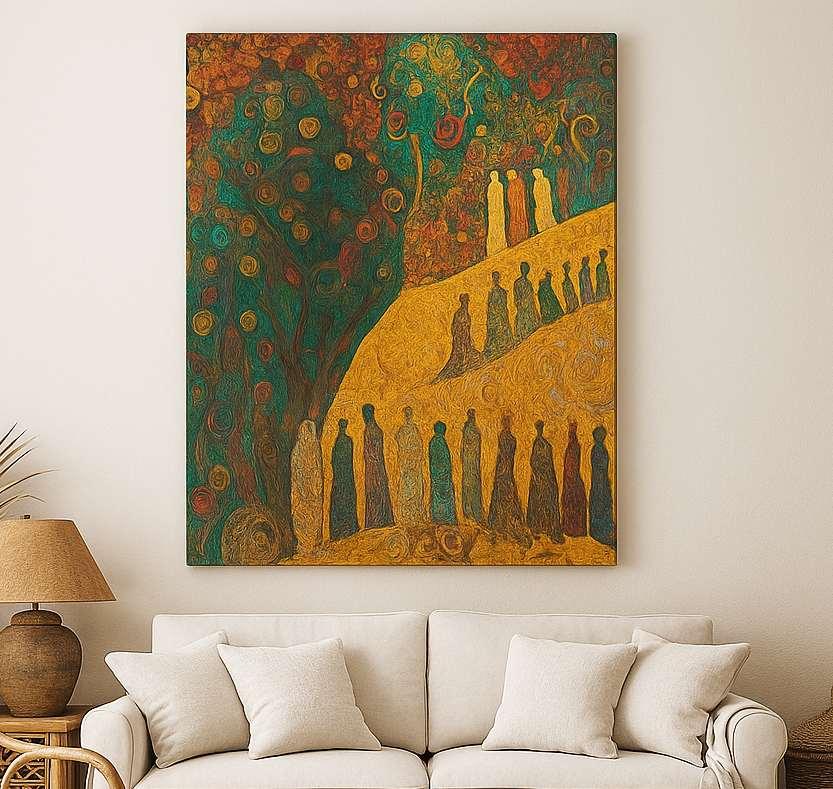 Wallity Dekorativna slika na platnu, 50x70cm, Šareno