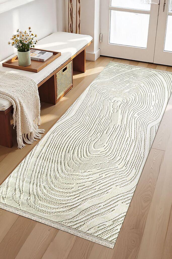 Conceptum Hypnose tepih Amorf-Ar003, Ovalan, 80 x 150 cm, krem