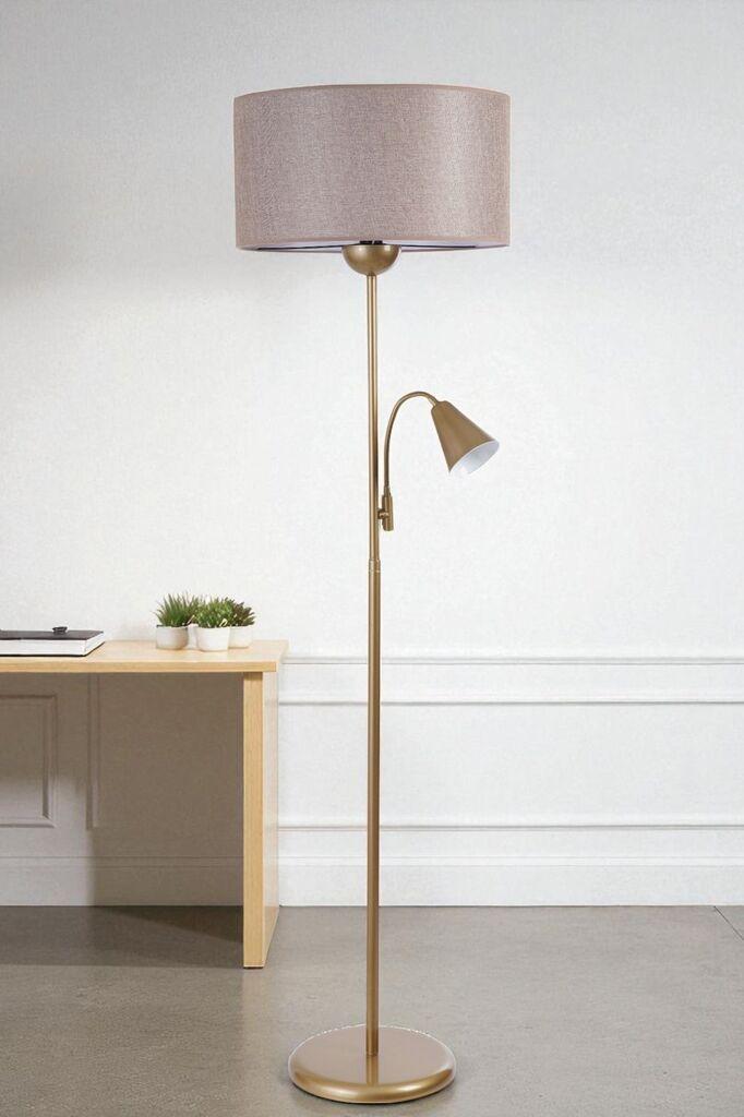 Opviq podna lampa Devin zlatne boje