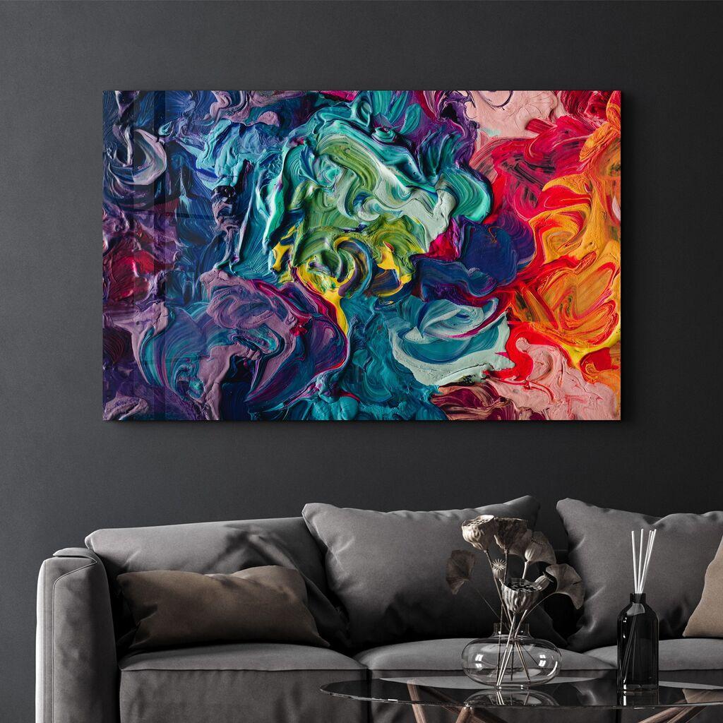Wallity Dekorativna slika na kaljenom staklu, 70x110cm, Šareno