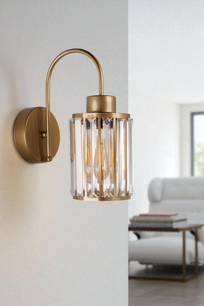 Opviq Zidna lampa 9041-1A, Zlatna boja