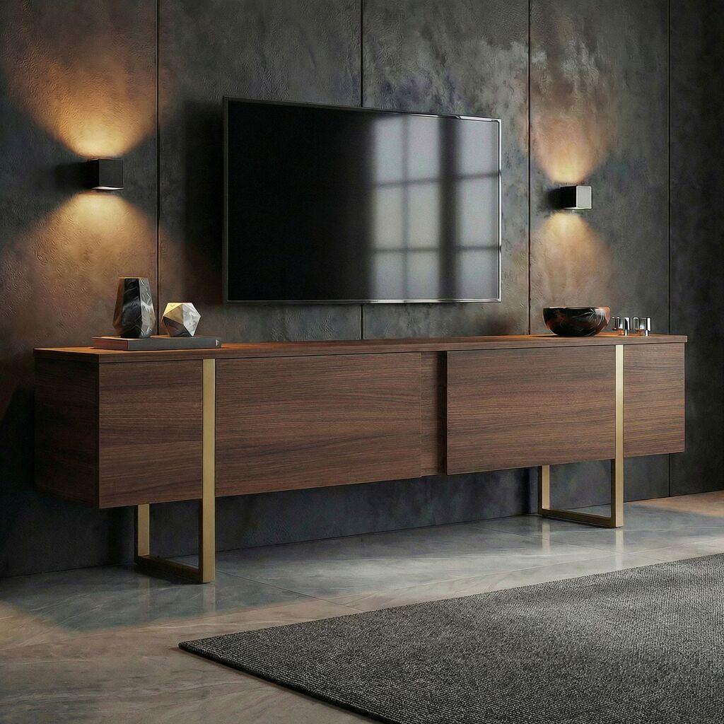 Nordure TV komoda, 180x50x30cm, smeđa