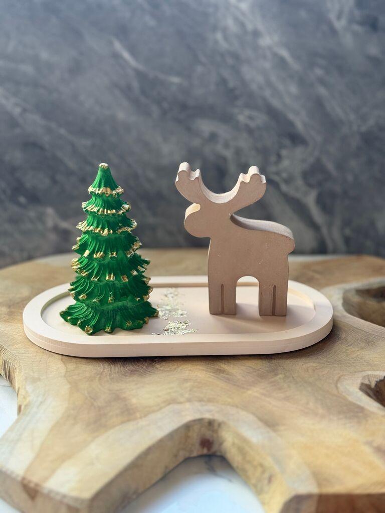 Aberto Design Dekorativna figura Božićni kamen, smeđa