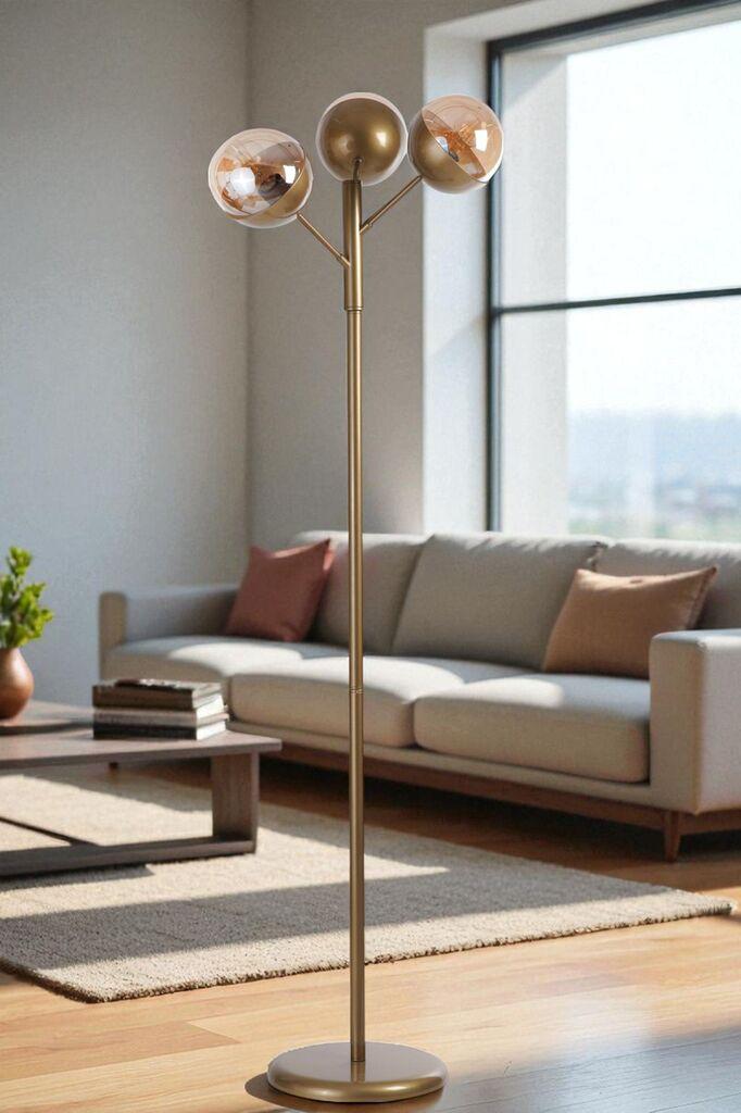 Opviq podna lampa 8948-4, zlatna boja