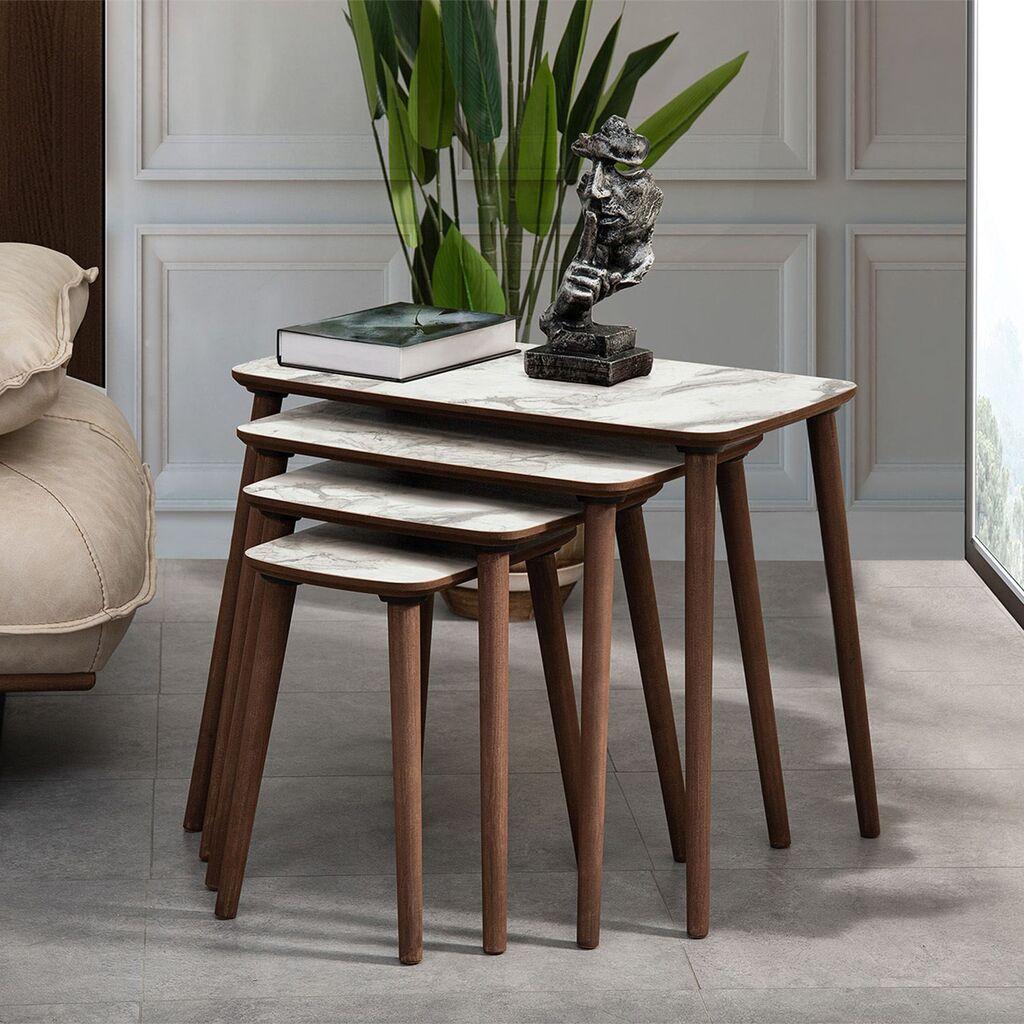 Hanah Home Club set stolova Luci, 4 dijela, bijela