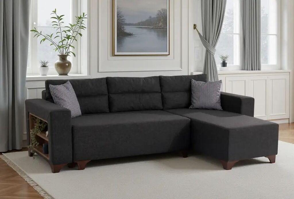 Atelier del Sofa Kutna sofa na razvlačenje Tloft Mini, 260 x 160 cm, Antracit