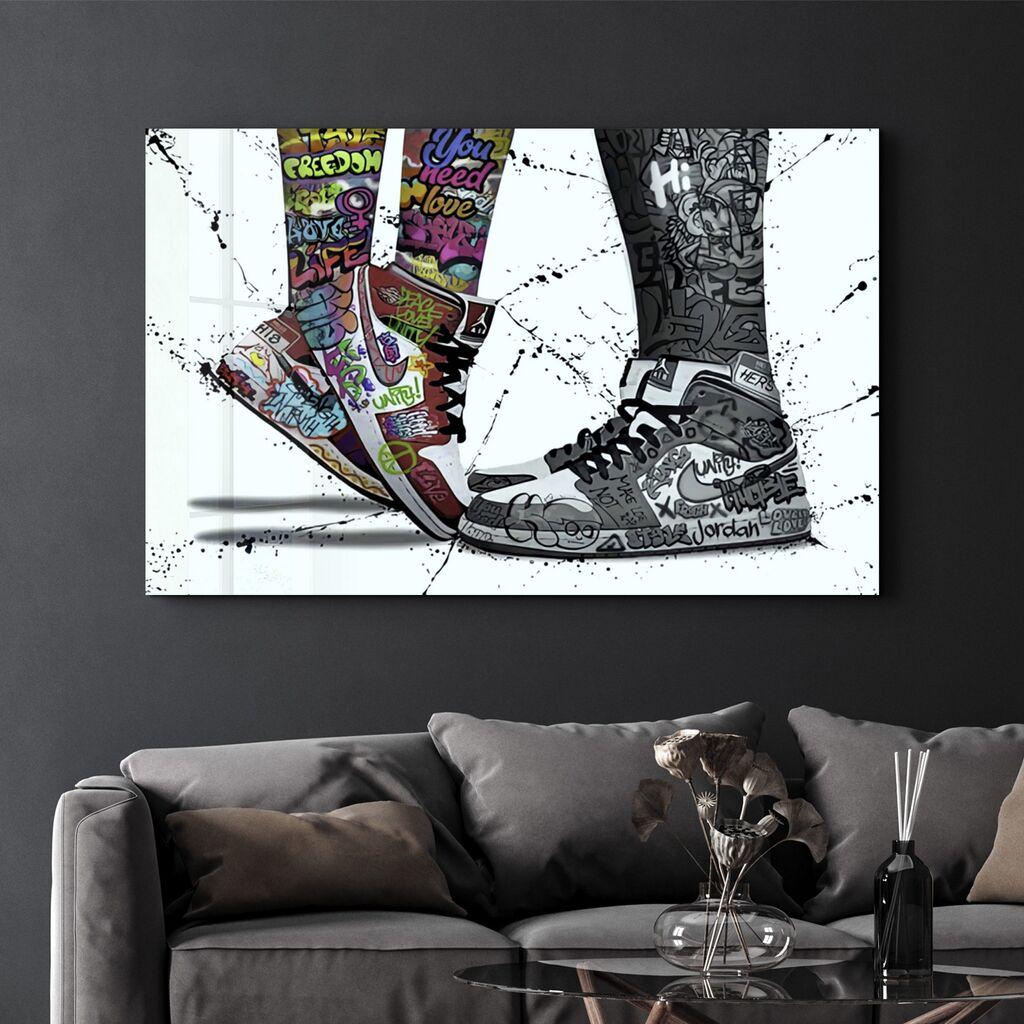 Wallity Dekorativna slika na kaljenom staklu, 46x72cm, Šarena