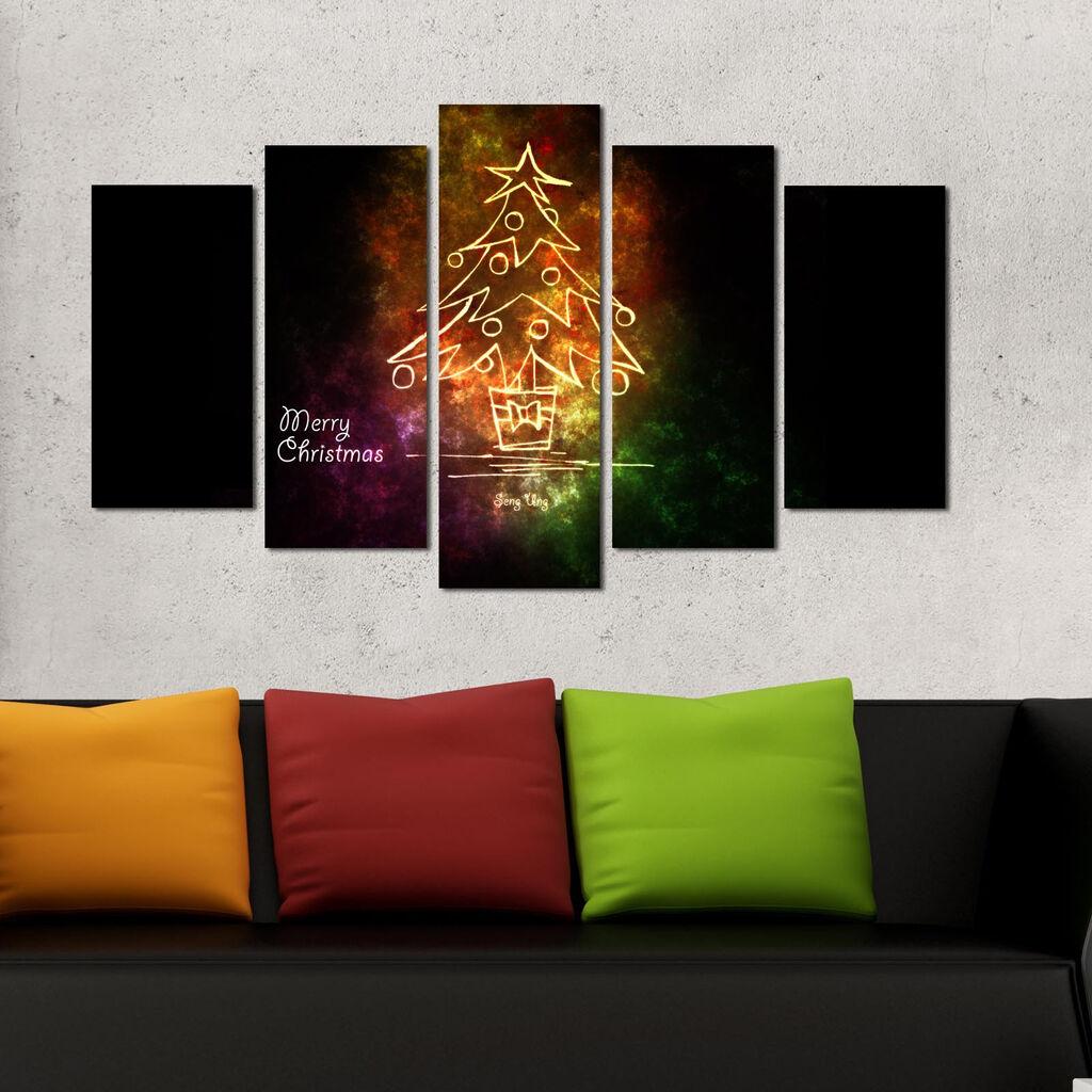 Wallity Set slika 5PMDFNOEL-10, 5 dijelova