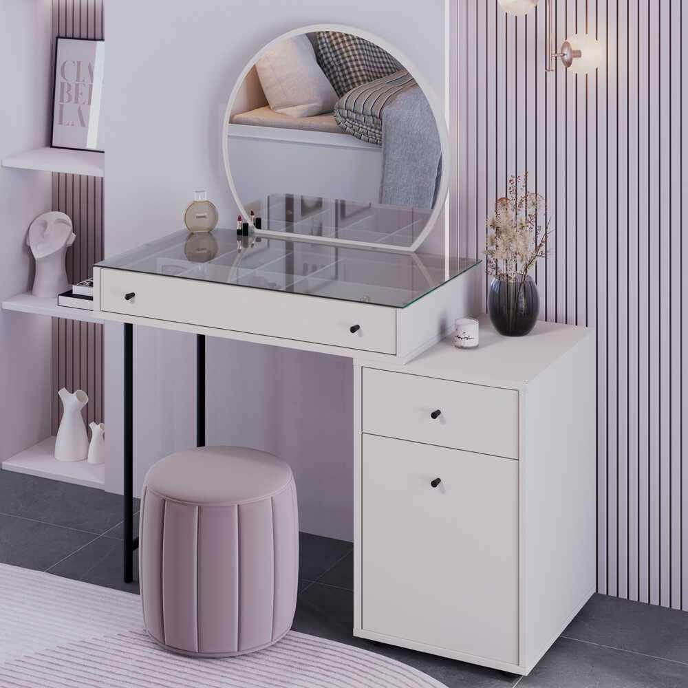Hanah Home Toaletni stolić Tmu-713-Vv-1, Bijeli