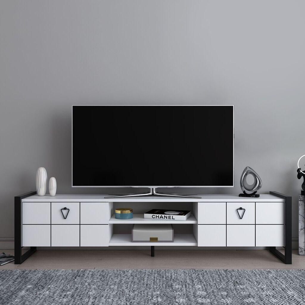 Hanah Kućna TV komoda Mora, 184x45x34 cm, Bijela
