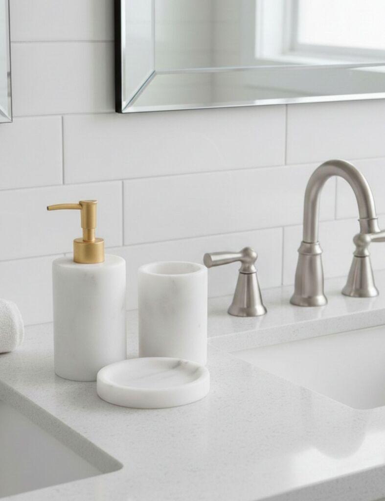 Aberto Design set za kupatilo, 3 dijela, bijela