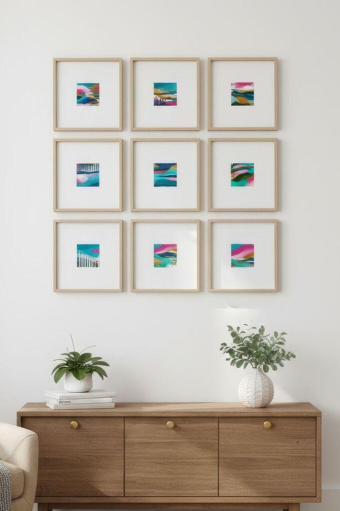Wallity Slika Huhu755, 30x30cm, 9 delova