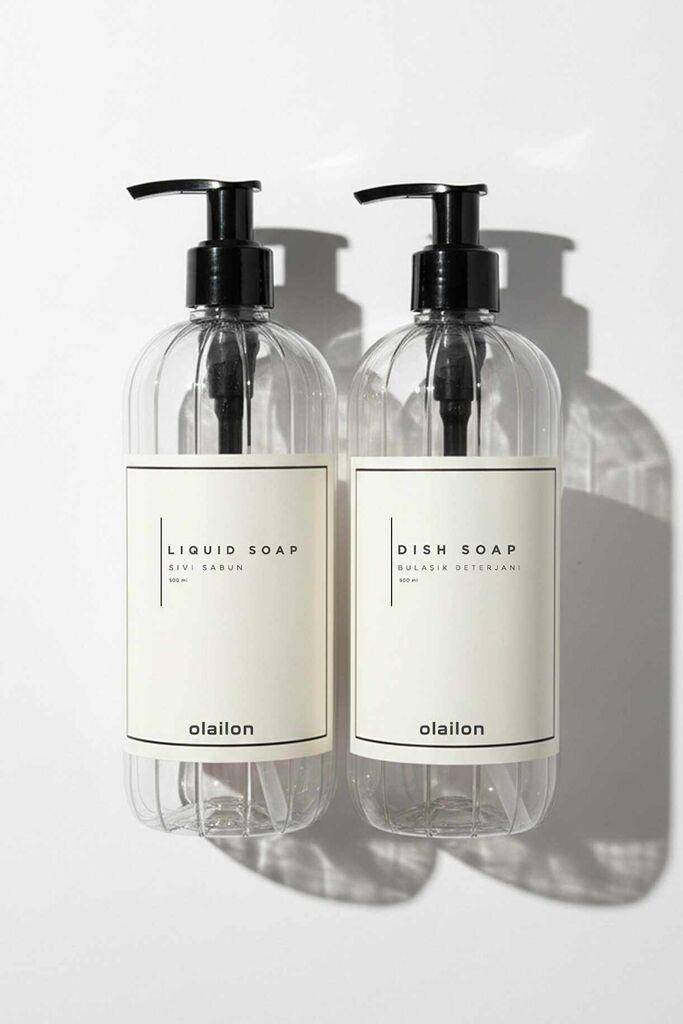 Aberto Design set dozatora sapuna, 2 dijela, prozirni