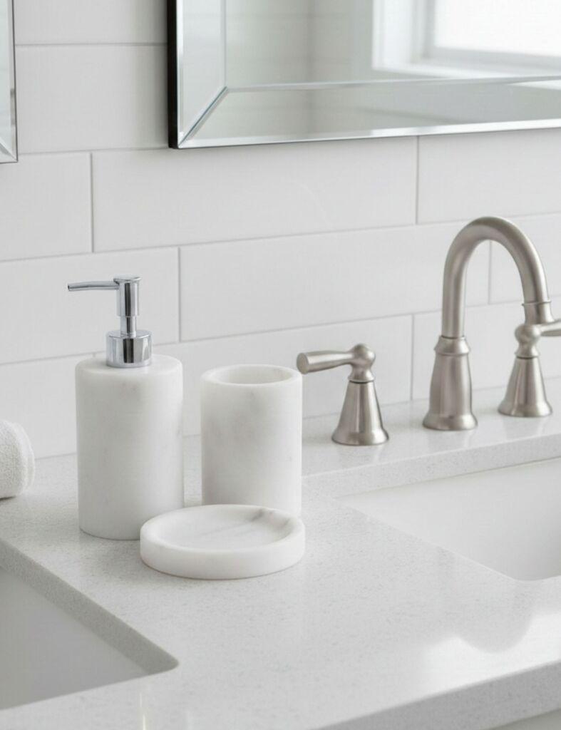 Aberto Design set za kupatilo, 3 dijela, bijela