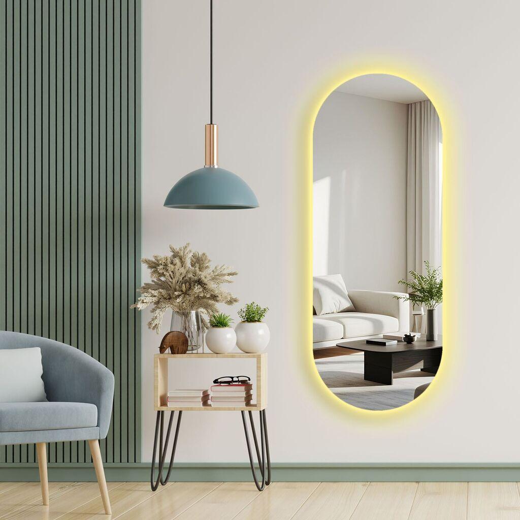 Hanah Home ogledalo sa LED osvetljenjem Ledayna-004, 52 x 135 cm, Šareno