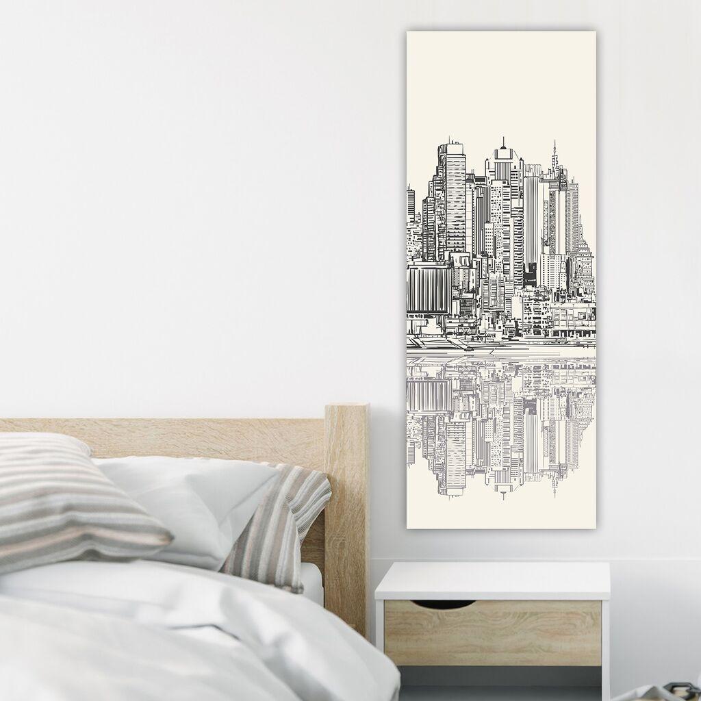 Wallity Dekorativna slika na platnu, 30x80cm, Šareno