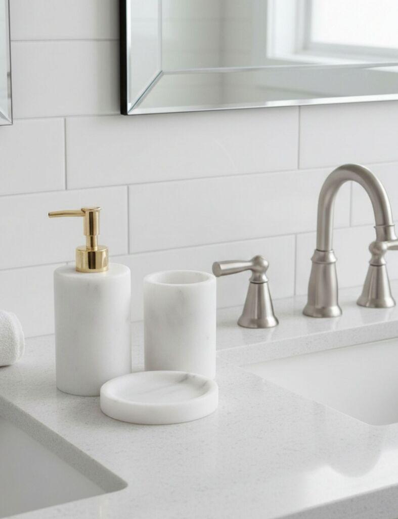 Aberto Design set za kupatilo, 3 dijela, bijela