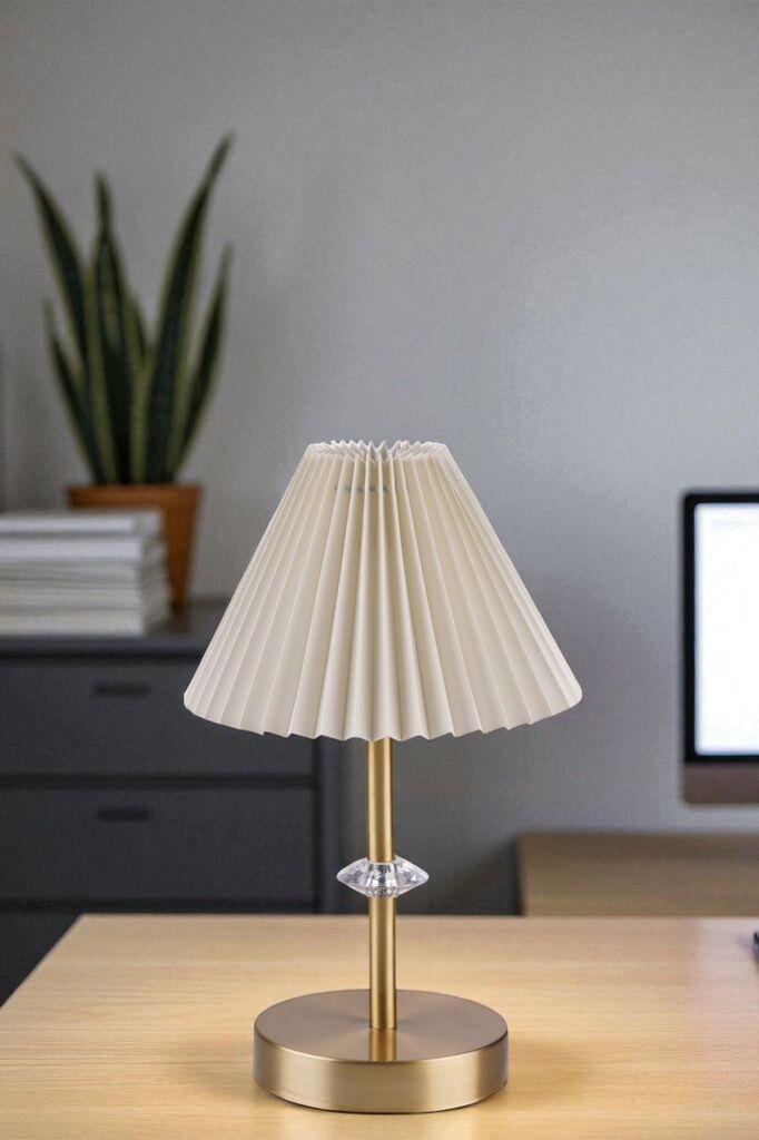 Opviq Stona lampa 8909-3, Zlatna boja