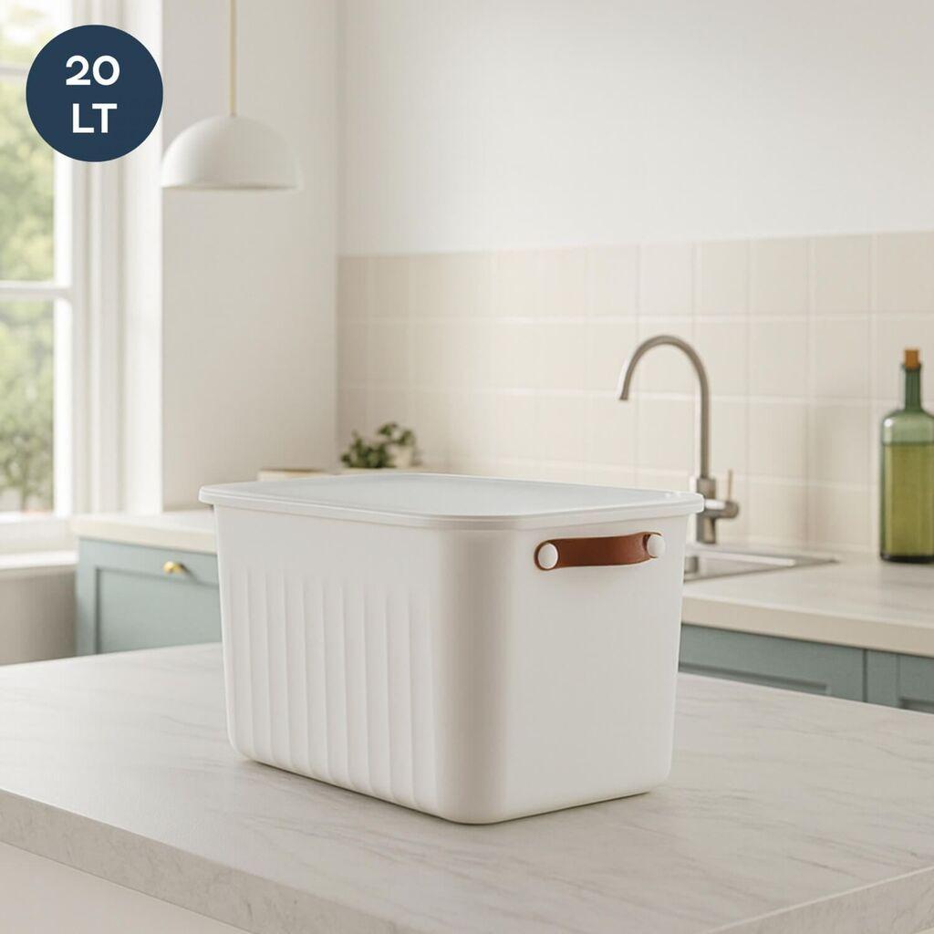 Aberto Design kutija za odlaganje, 20l, bijela