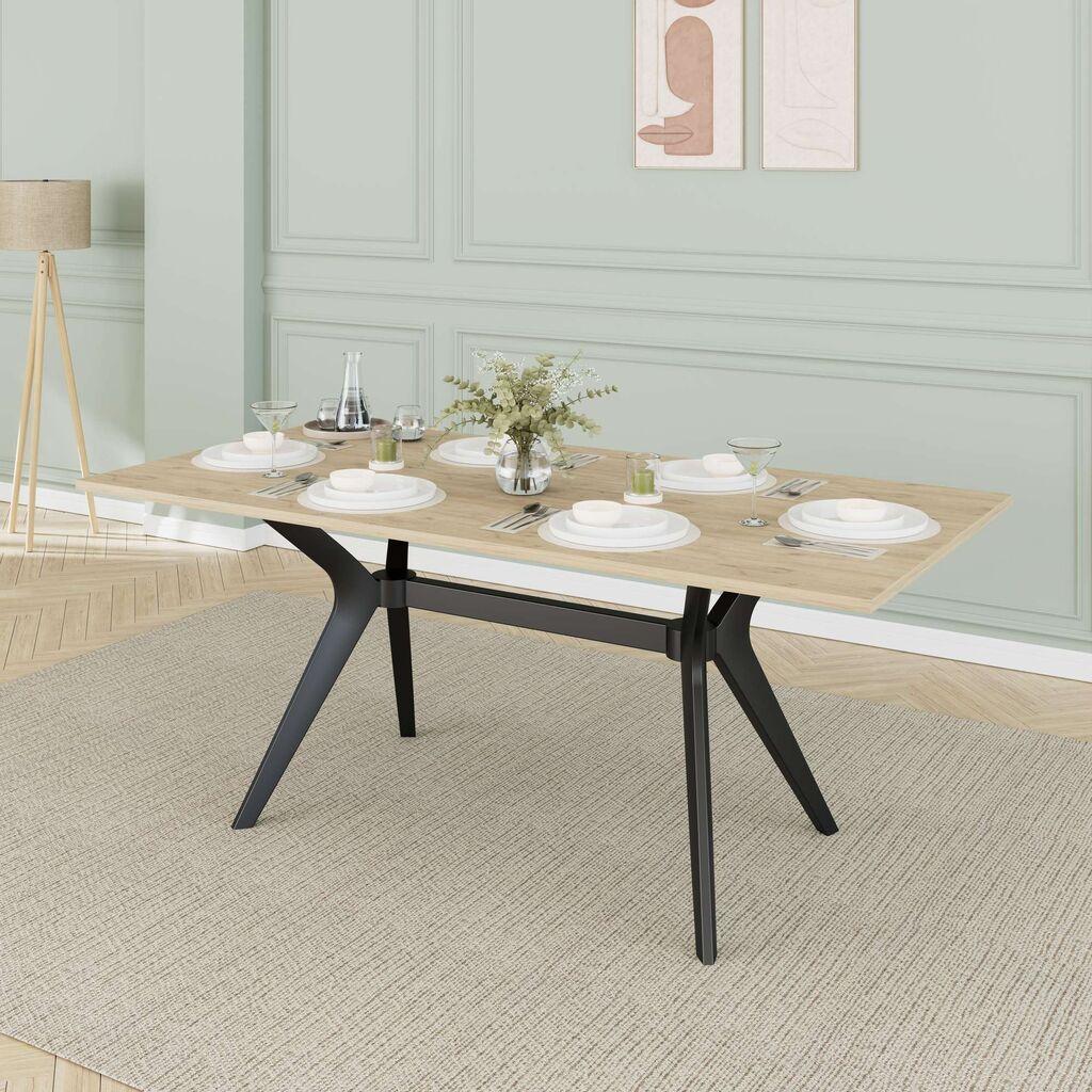 Hanah Home Trpezarijski sto Luna, 181x90x75 cm, Krem