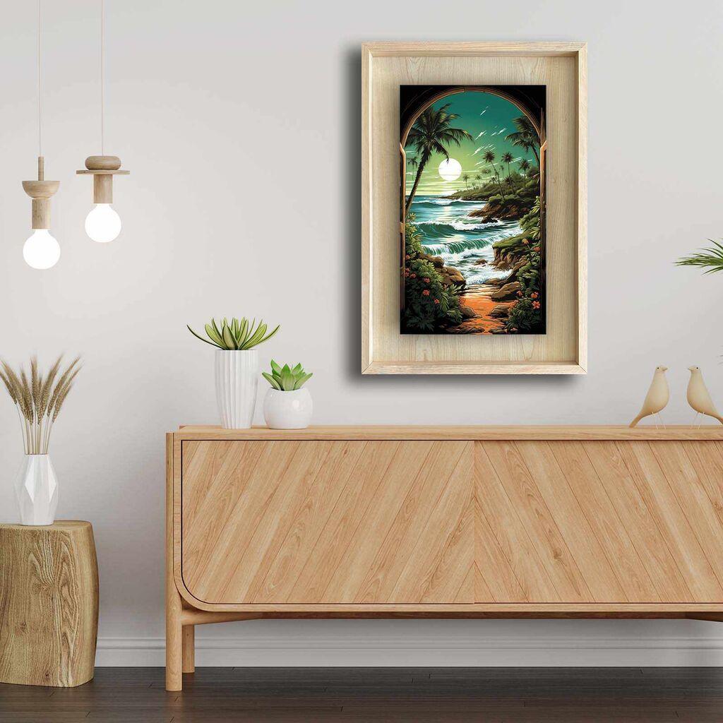 Wallity Dekorativna uramljena slika, 43x63cm, Šarena