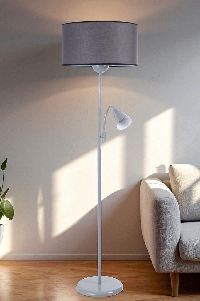 Opviq podna lampa Devin, siva