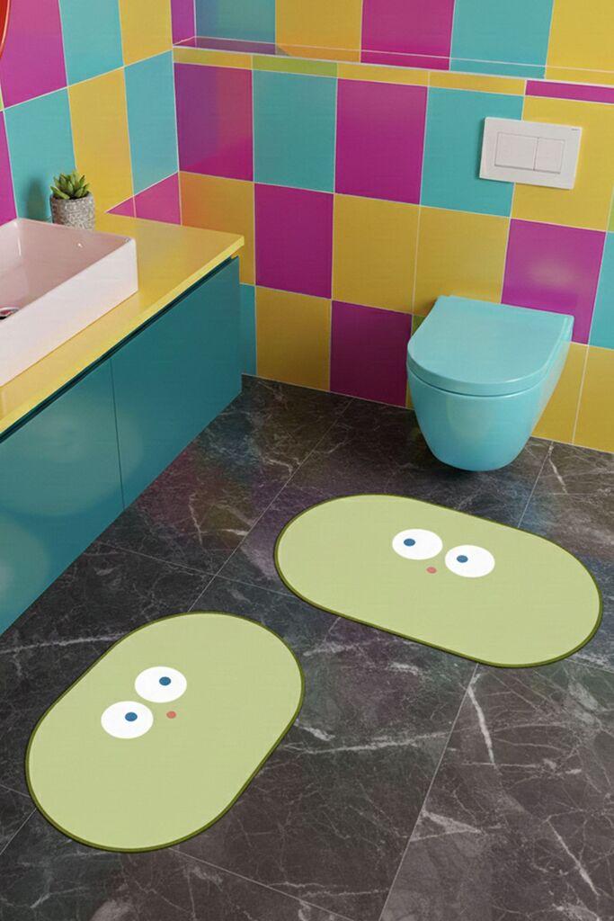 L'essentiel Maison Set tepiha za kupatilo, 2 komada, Zelena