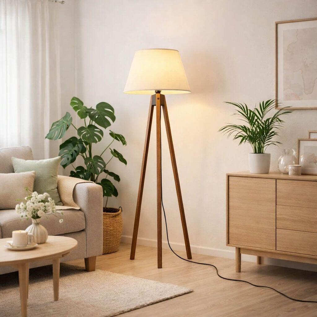 Opviq podna lampa, siva