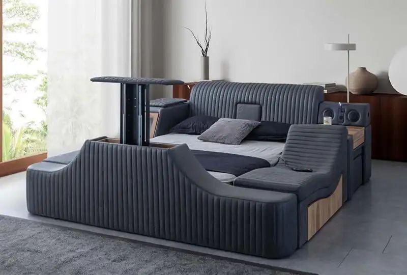 Hanah Home Sunshine Smart podloga za krevet, 250 x 100 x 290 cm, crna