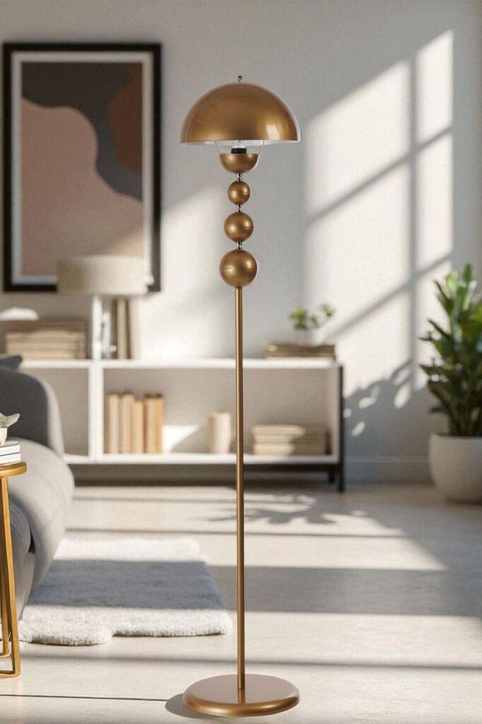 Opviq podna lampa Hayal, zlatna boja