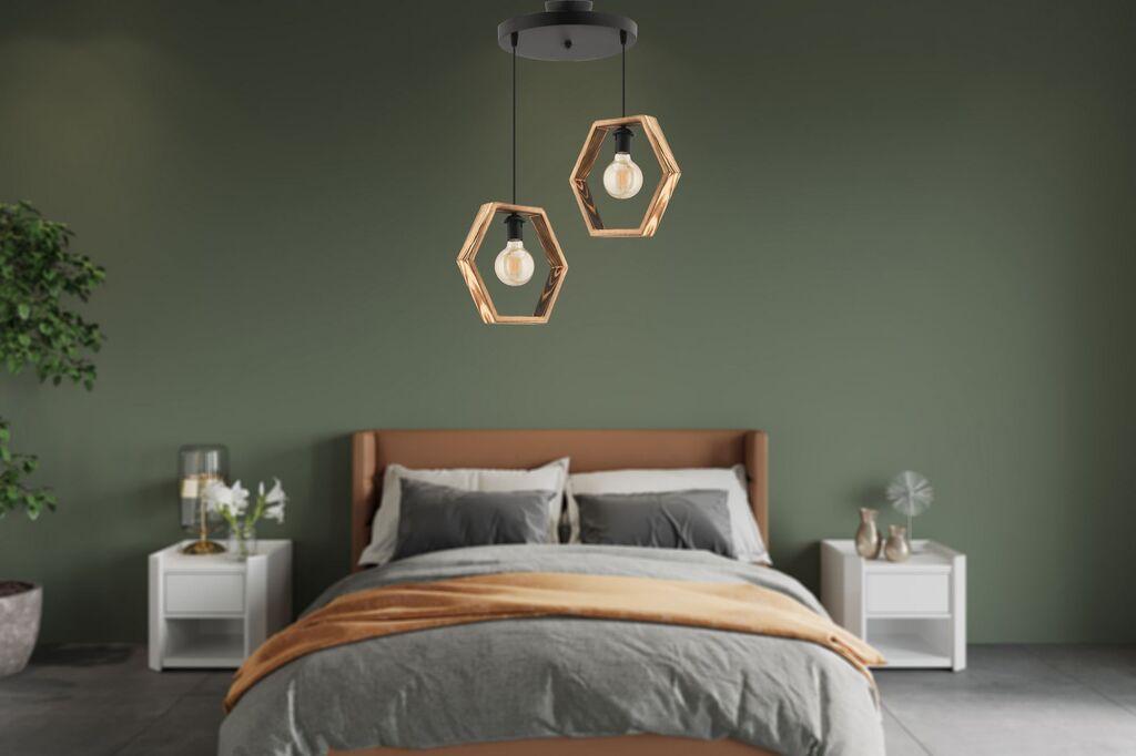 Opviq Luster Hexagon Double B, crna