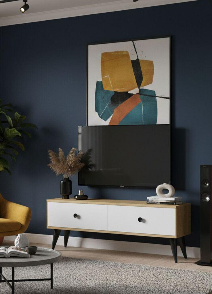 Hanah Kućna TV komoda Mona 120, 120x40,5x32cm, Bijela