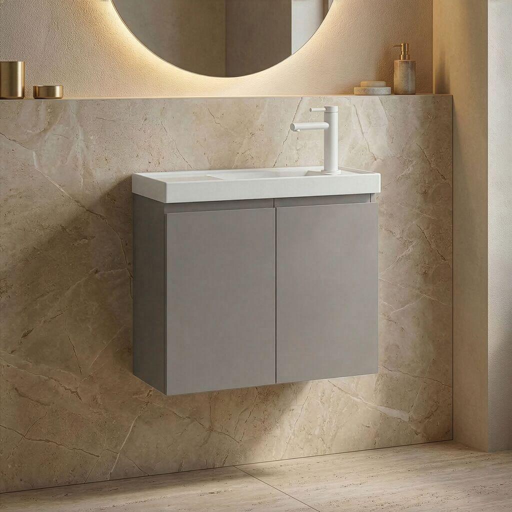 Hanah Home polica za kupatilo, svijetlosiva