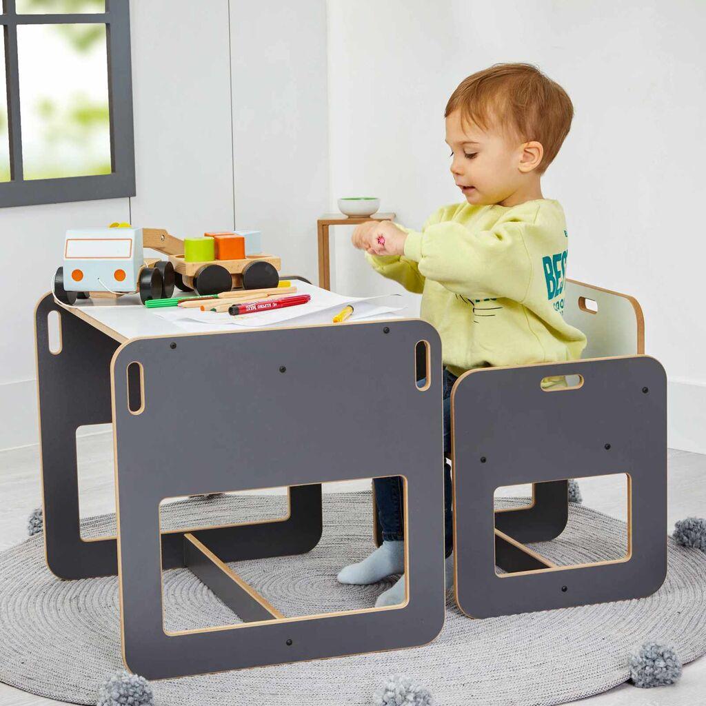 Hanah Home Dječiji set Sto i stolica, 53x45x44.5cm, Antracit