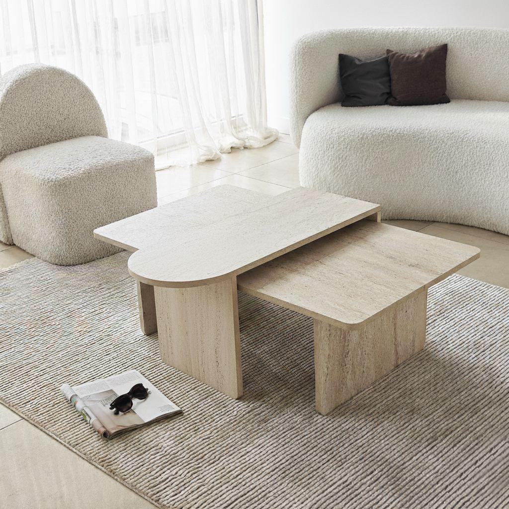 Hanah Home Set klub stolića, 105x35cm, bež