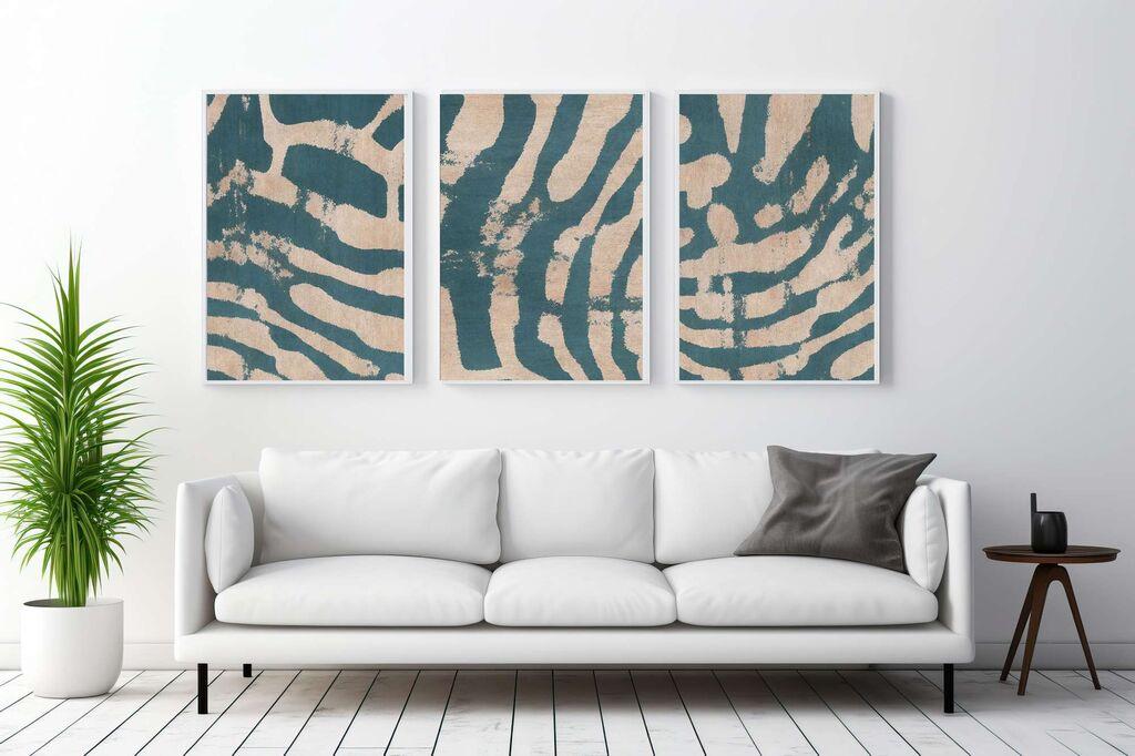 Wallity Ukrasne uramljene slike, 40x50cm, 3 komada, Šarene