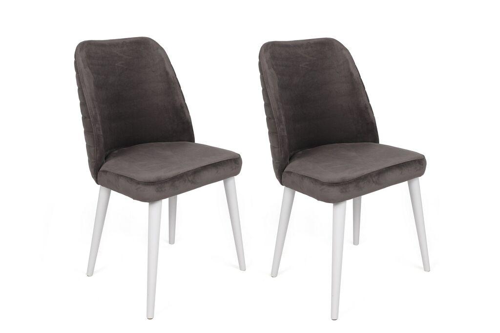 Hanah Home set stolica Tutku-321 V2, 62x75x51,5 cm, 2 dijela, siva