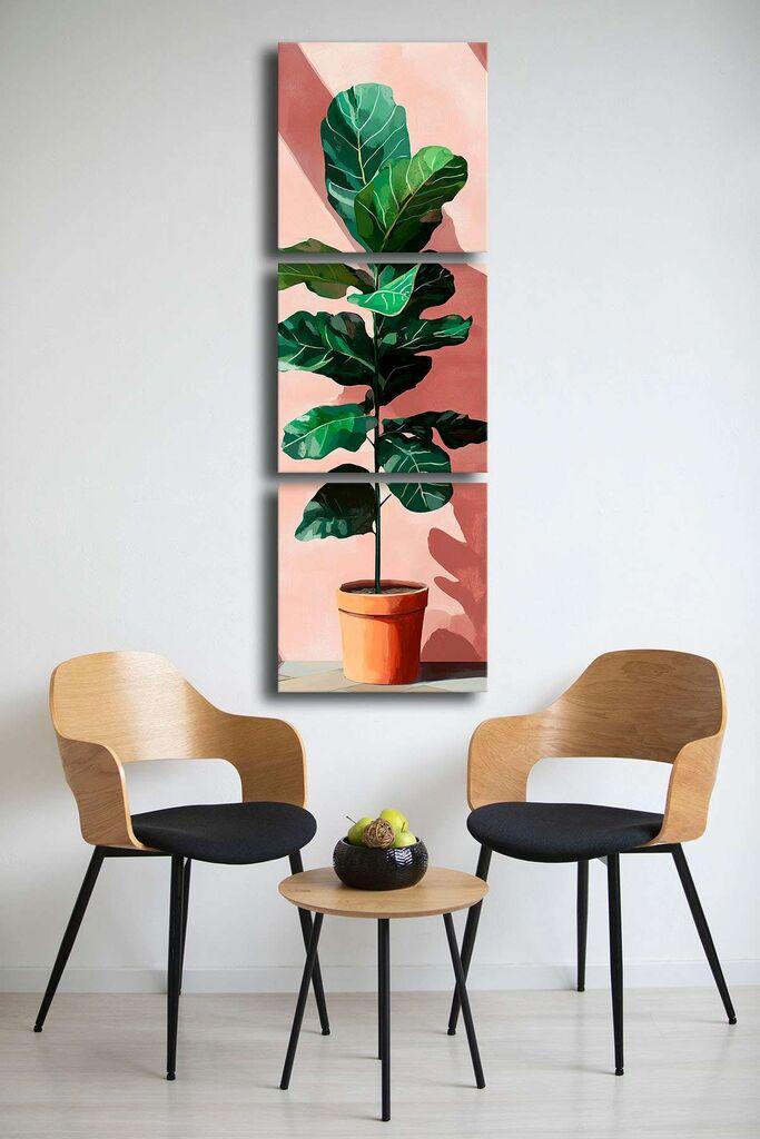 Wallity Dekorativne slike na platnu, 45x45cm, 3 komada, Šarene