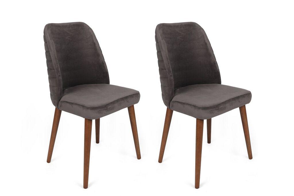 Hanah Home set stolica Tutku-341 V2, 62x75x51,5 cm, 2 dijela, siva