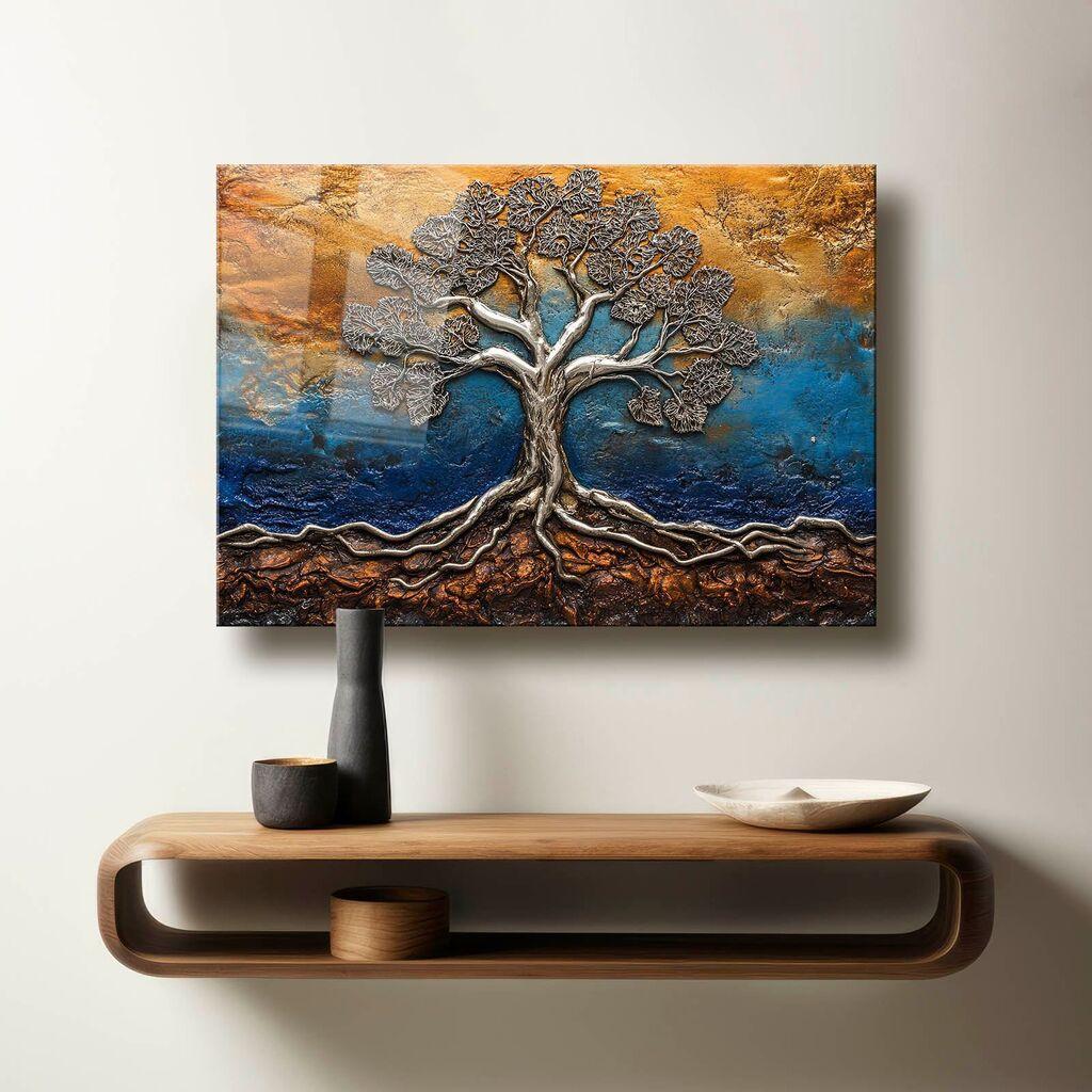 Wallity Dekorativna slika na kaljenom staklu, 60x90cm, Šarena