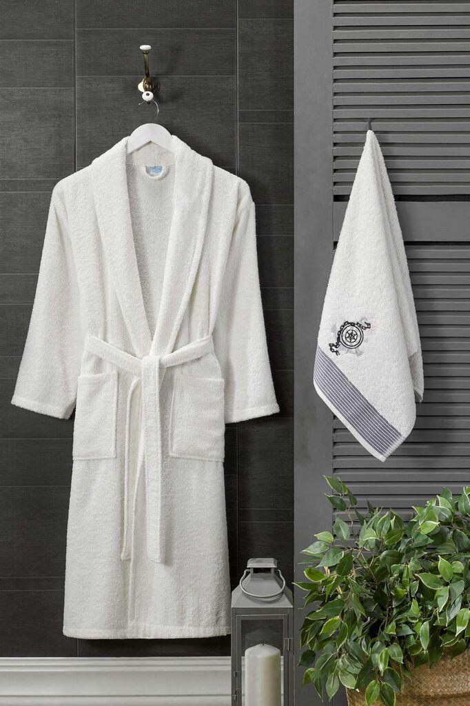 L'essentiel Maison Muški set Bademantil i ručnik, krema
