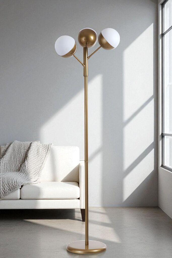 Opviq podna lampa 8948-5, zlatna boja
