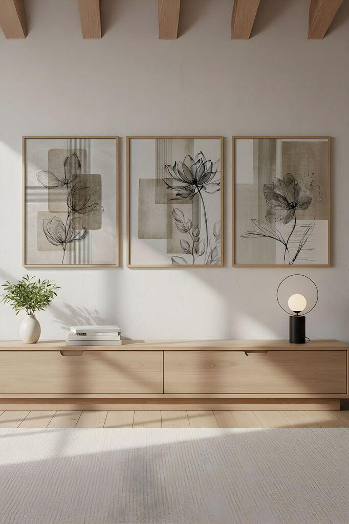 Wallity Slika Huhu714, 40 x 60cm,3 dela