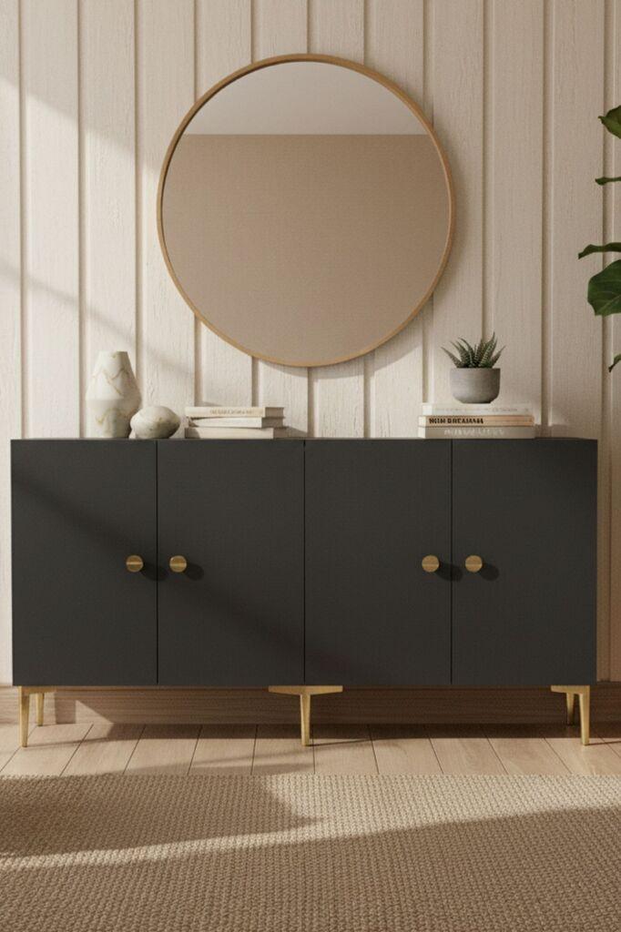 Hanah Home Komoda s ladicama, 150x75x32cm, antracit