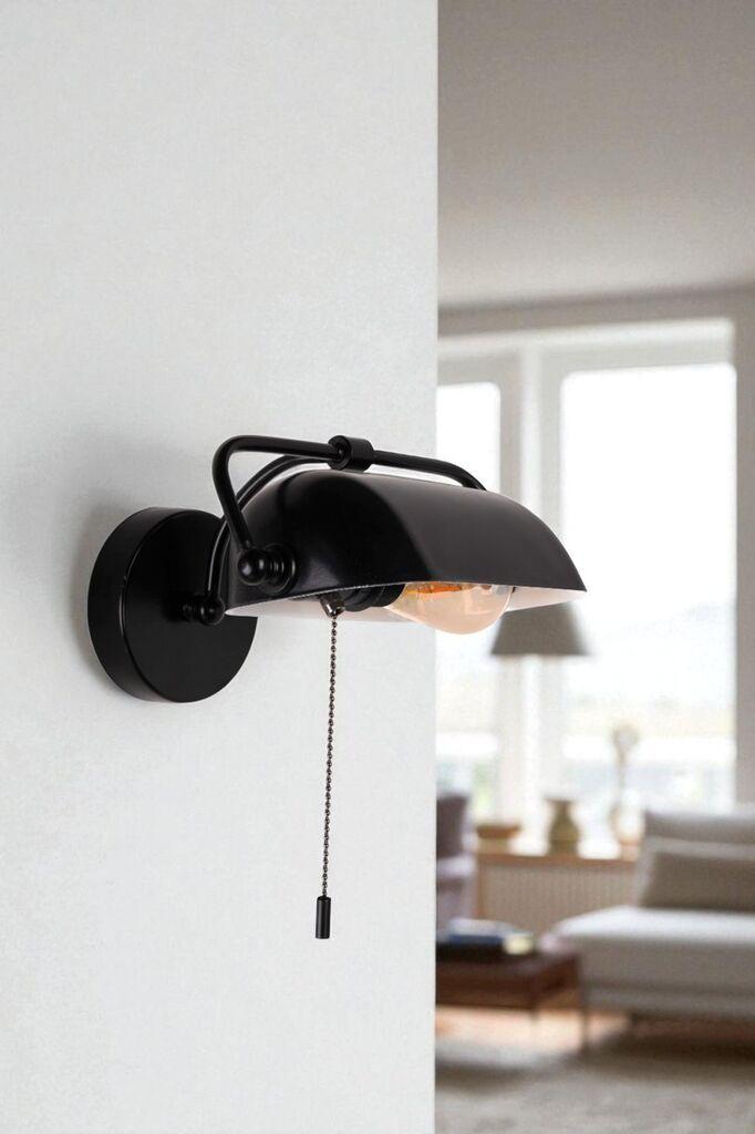 Opviq Zidna lampa 9084-1, Crna